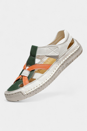 Ergonomische Damen-Sandalen Kaia aus Kunstleder mit seitlichen Aussparungen – Ansicht 6