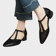 Suzie – Lässige Ledersandalen mit Mesh-Einsätzen