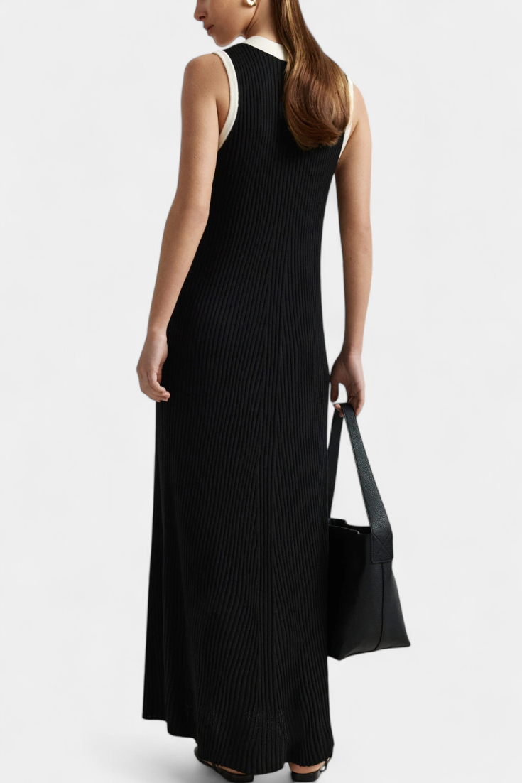 Brielle – Ärmelloses Strickkleid für Damen mit V-Ausschnitt – Ansicht 4