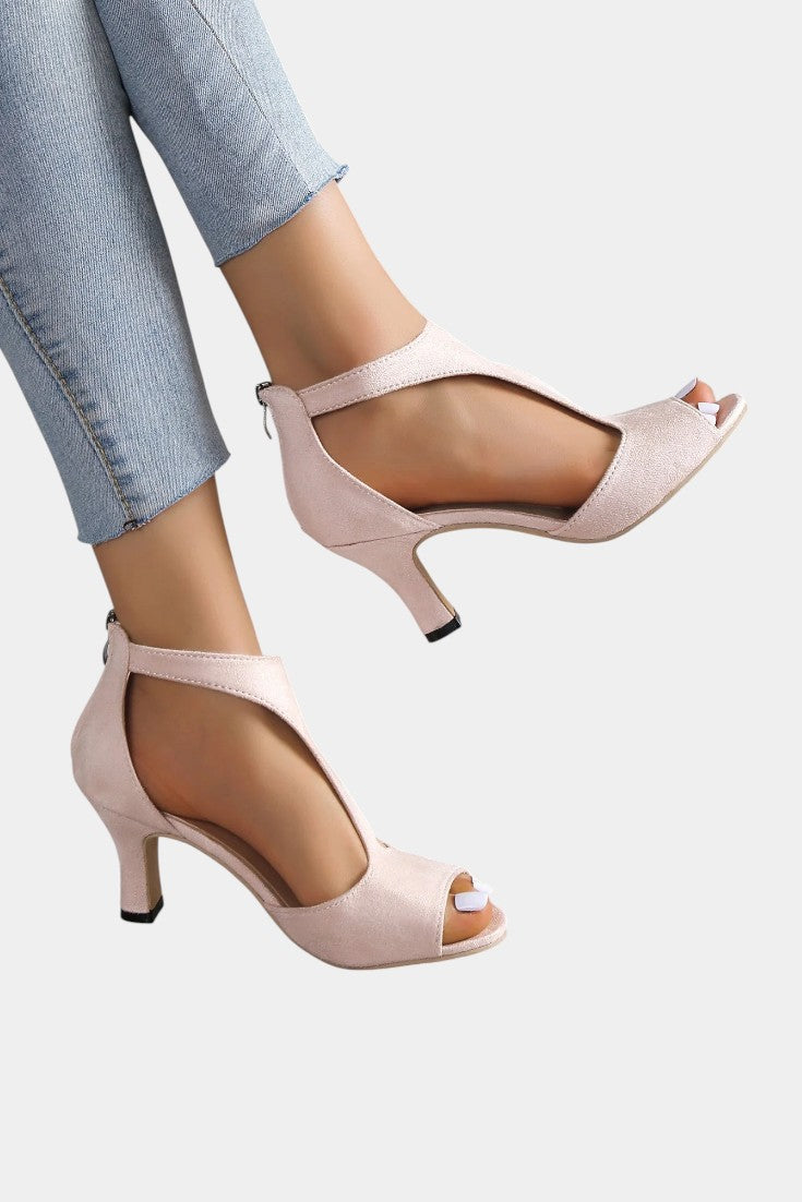 Damen-Sandalen Violy mit mittelhohem Absatz und T-Riemen – Ansicht 5