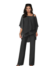 Mariella – Zweiteiliges Damen-Lagenlook-Set mit asymmetrischem Top und weiter Hose – Ansicht 2