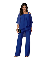 Mariella – Zweiteiliges Damen-Lagenlook-Set mit asymmetrischem Top und weiter Hose – Ansicht 3