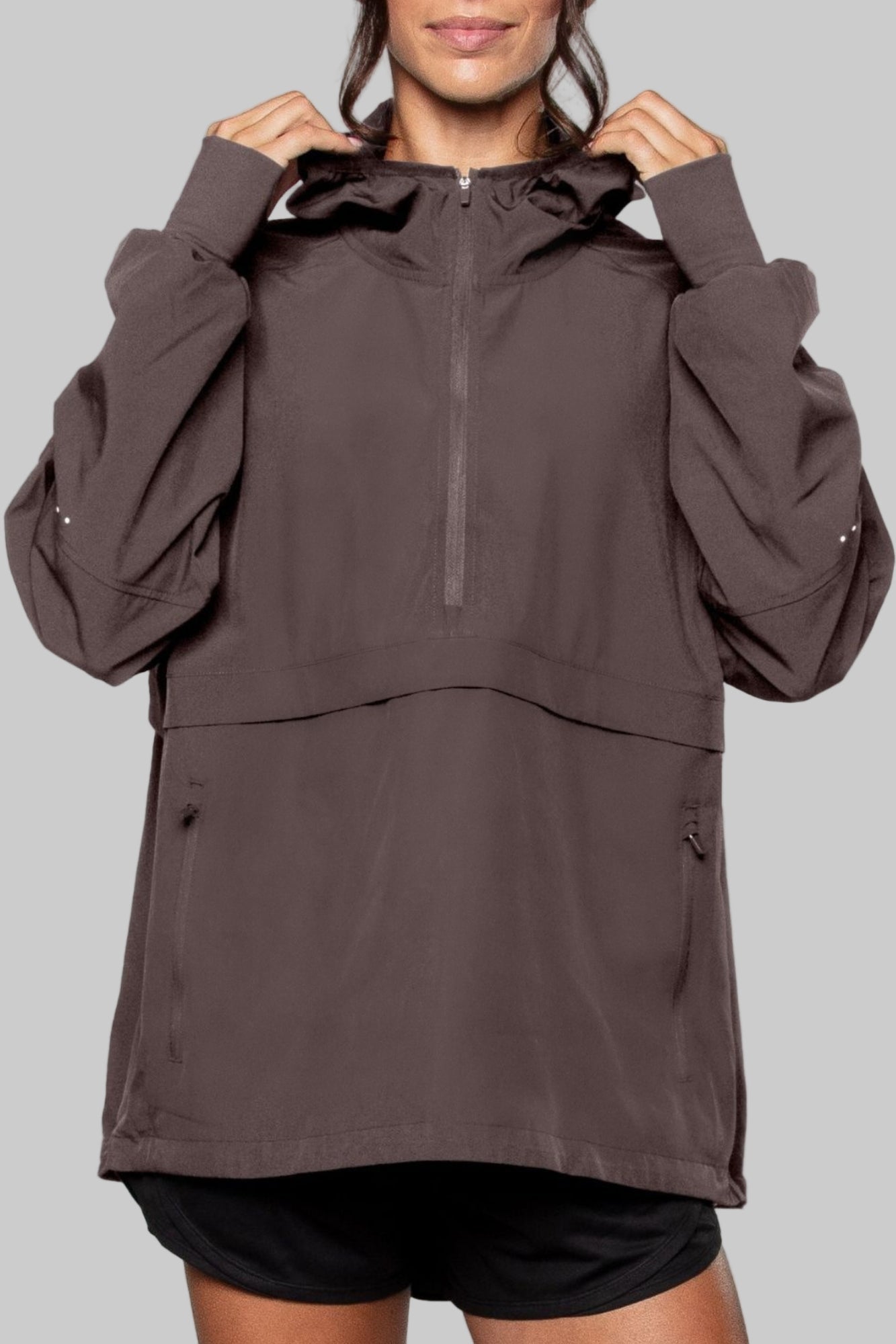 Leichte Windjacke für Damen in Clay – Ansicht 6
