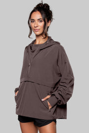 Leichte Windjacke für Damen in Clay – Ansicht 2