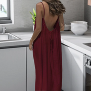 Luftiges Maxikleid Damen Rückansicht