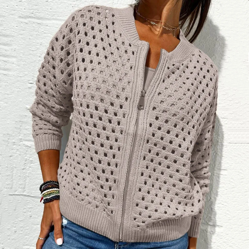Strickjacke Damen in Khaki
