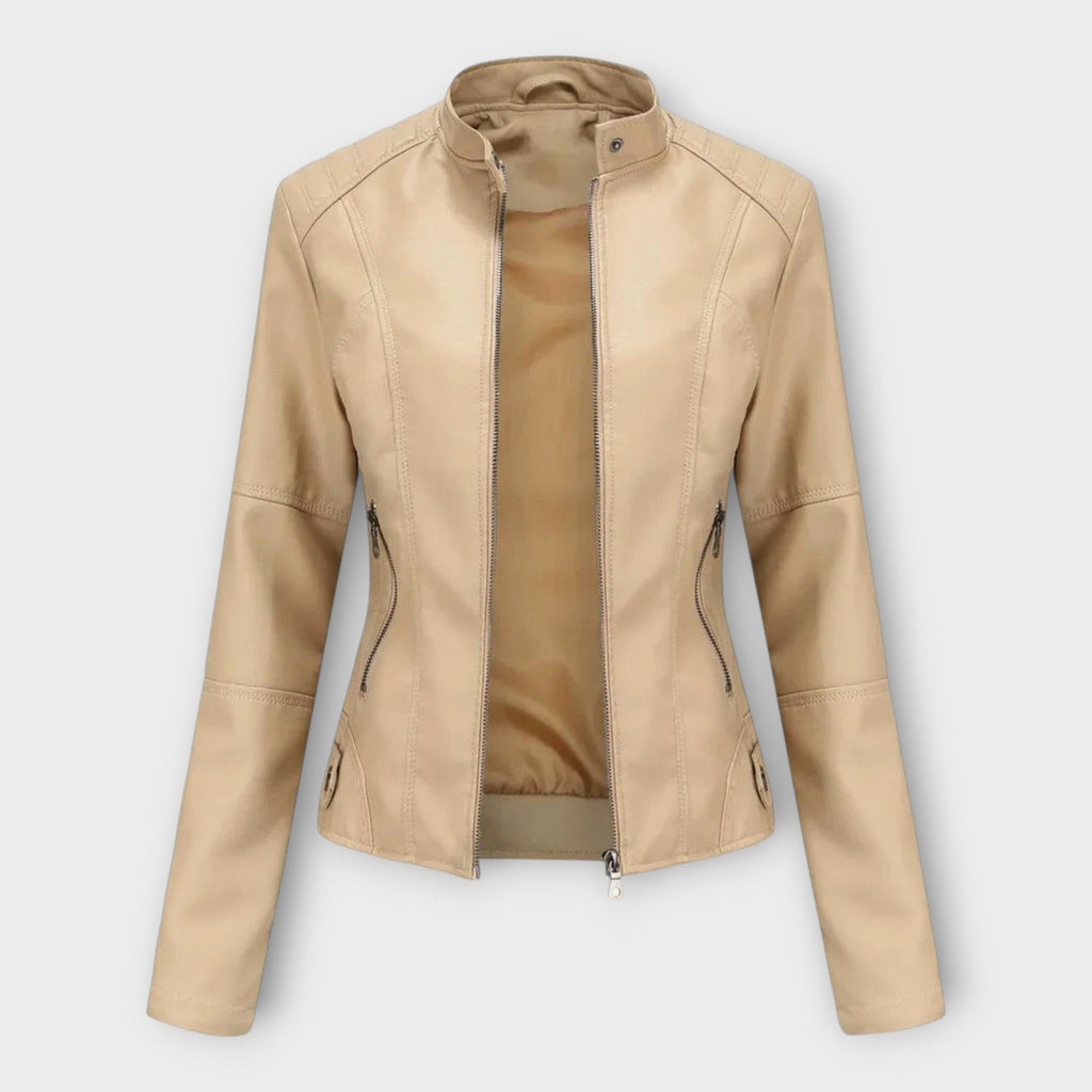 Elegante Lederjacke mit moderner Linienführung und zeitlosem Stil