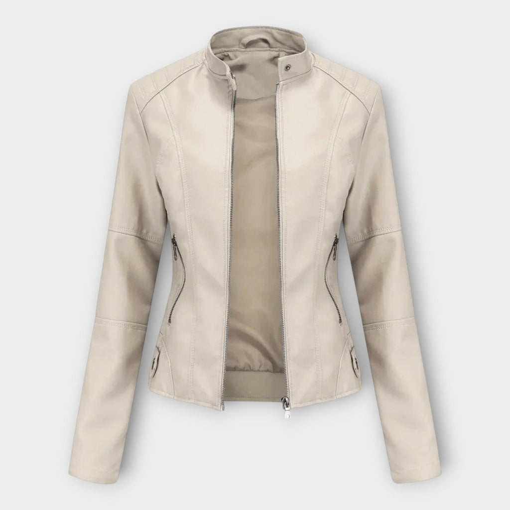 Elegante Lederjacke mit moderner Linienführung und zeitlosem Stil