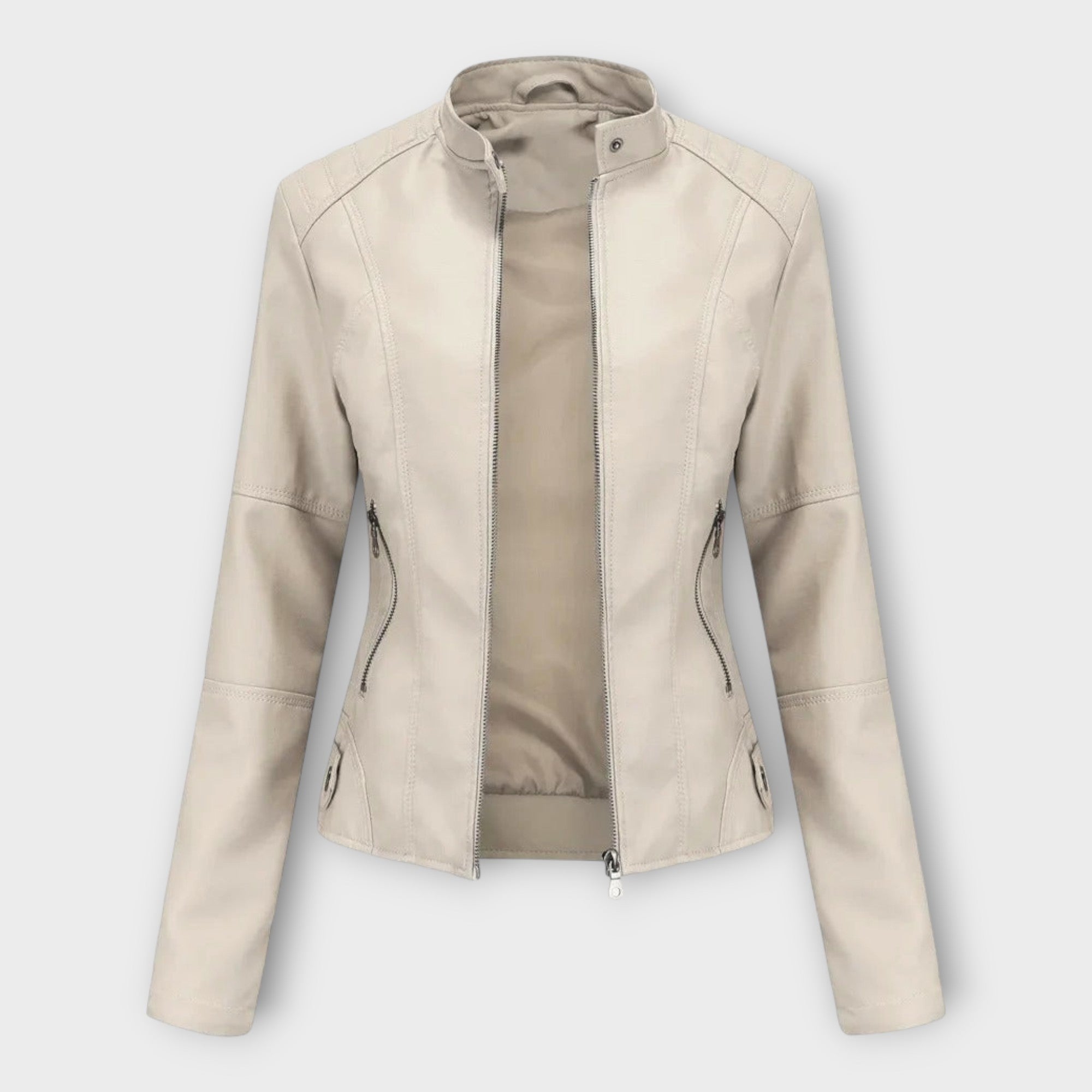 Elegante Lederjacke mit moderner Linienführung und zeitlosem Stil