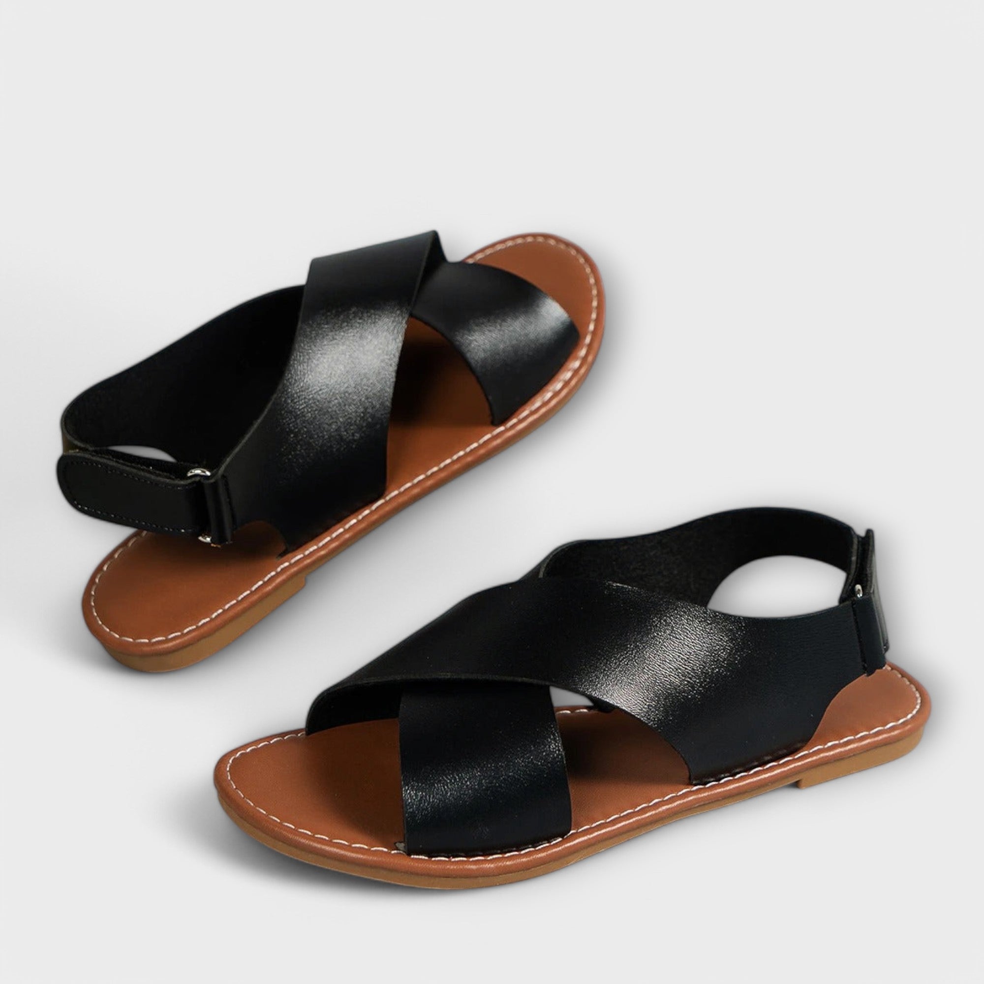 Damensandalen mit Mesh-Design