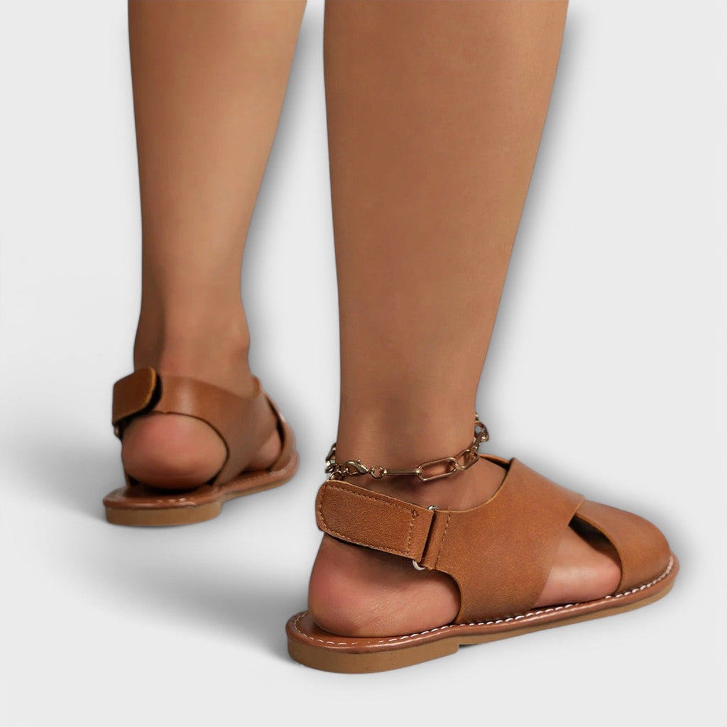 Damensandalen mit Mesh-Design