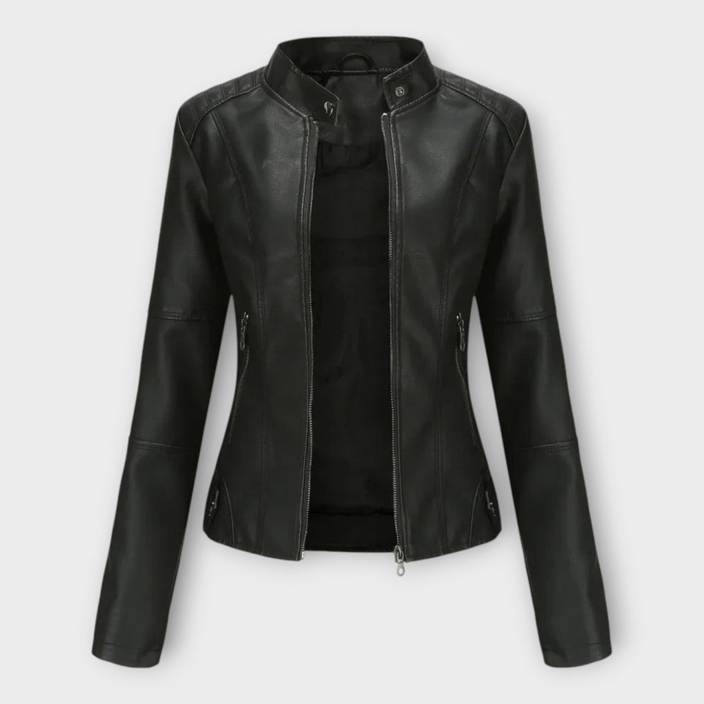 Elegante Lederjacke mit moderner Linienführung und zeitlosem Stil
