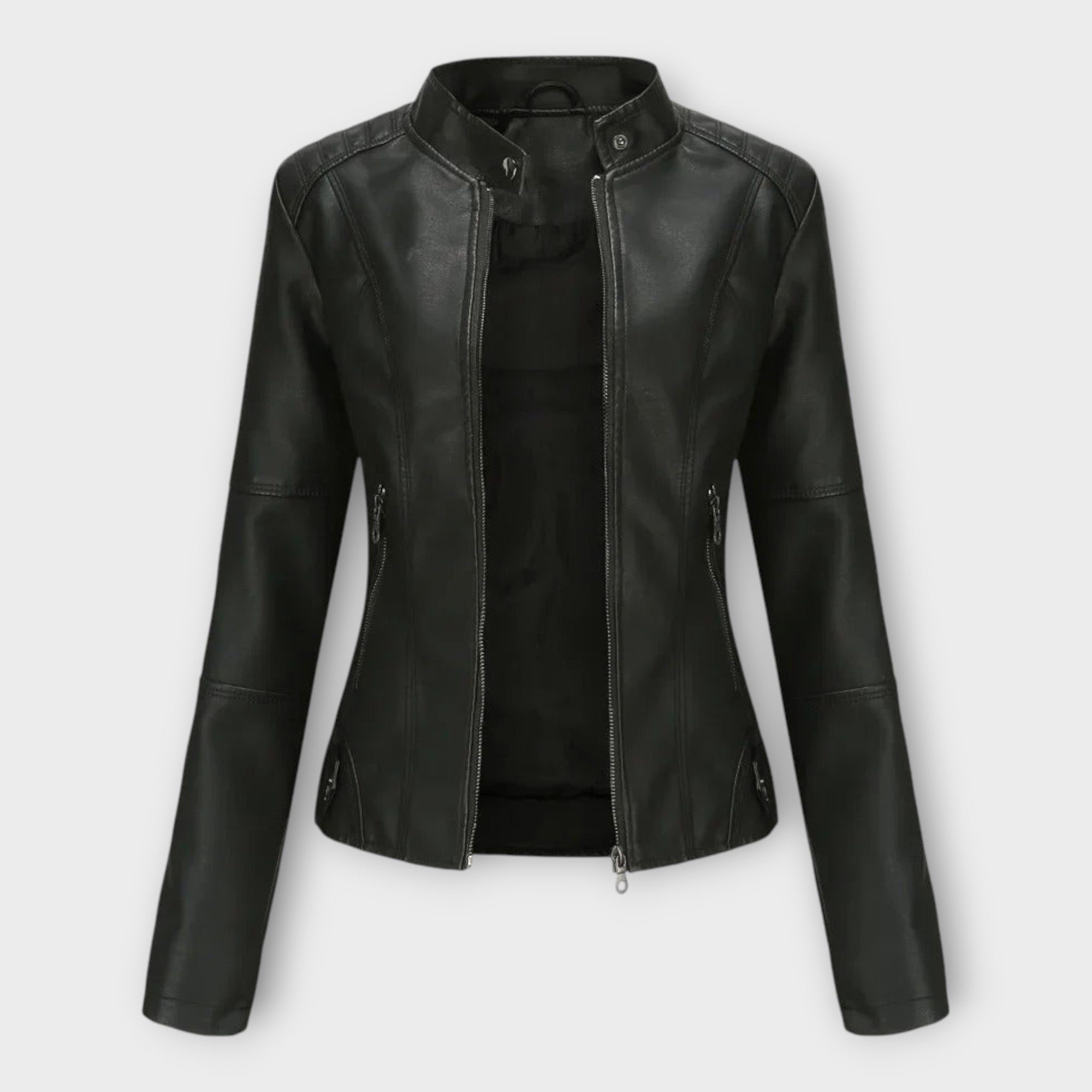 Elegante Lederjacke mit moderner Linienführung und zeitlosem Stil