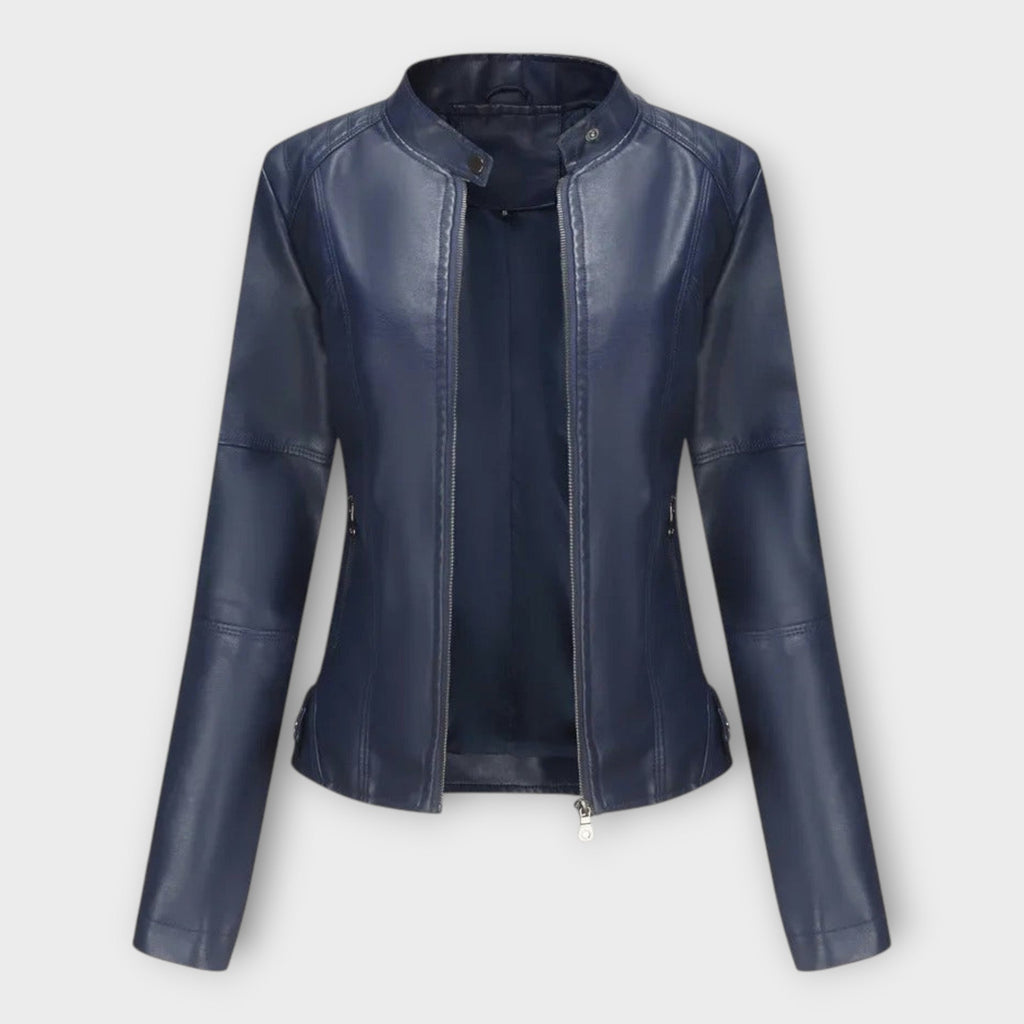 Elegante Lederjacke mit moderner Linienführung und zeitlosem Stil