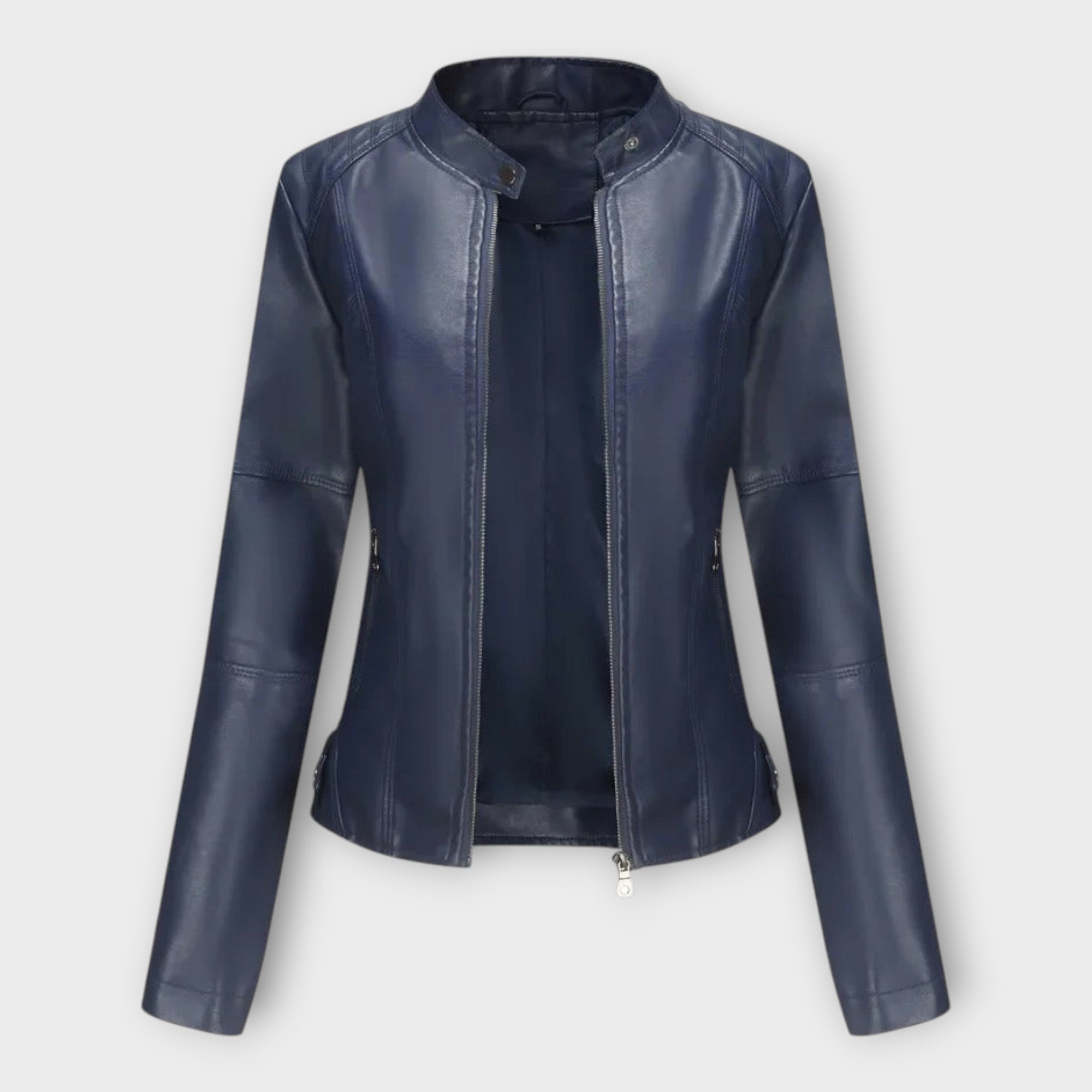 Elegante Lederjacke mit moderner Linienführung und zeitlosem Stil