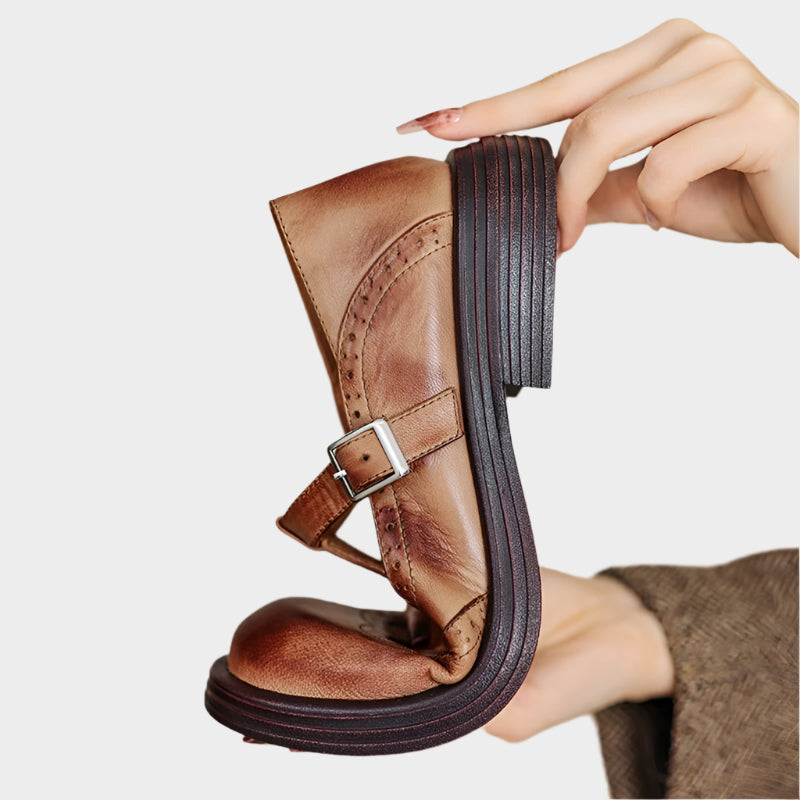 Mary Jane – Klassische Loafer für Damen mit Riemen – Ansicht 2