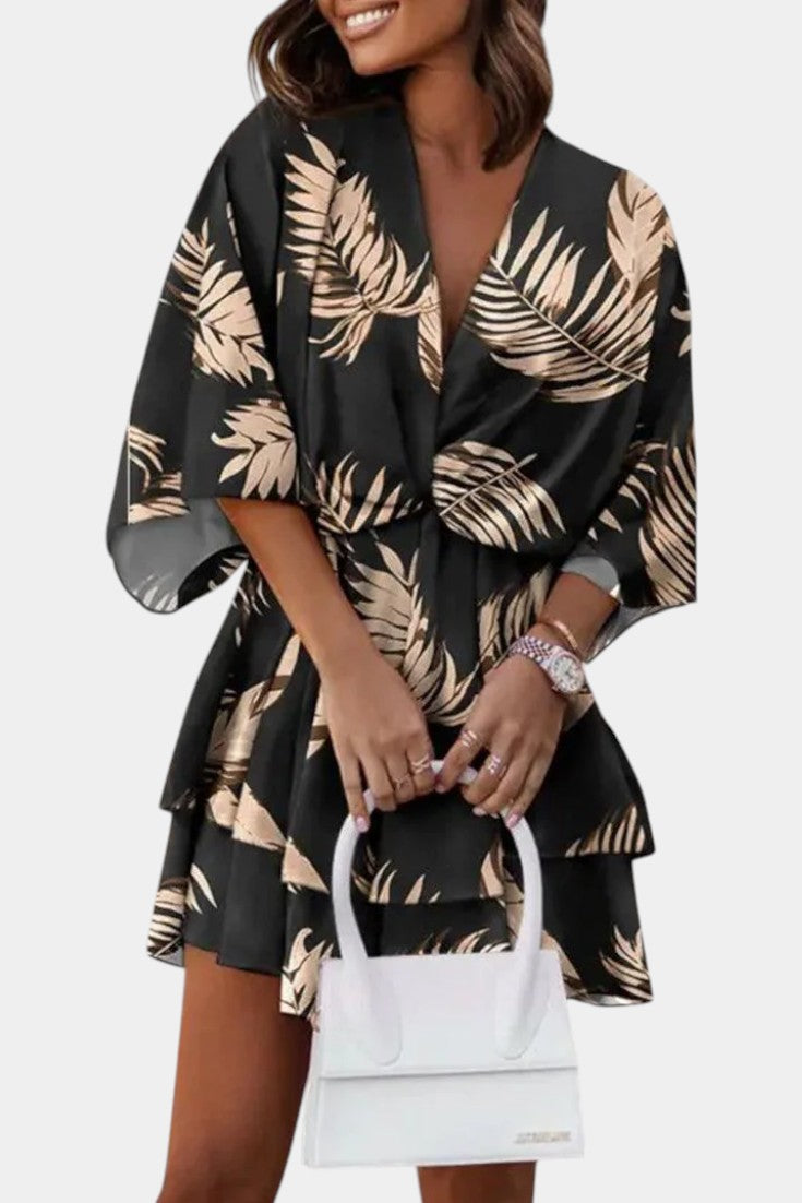 Eliza – Minikleid für Damen mit Knoten vorne und Rüschen – Ansicht 9