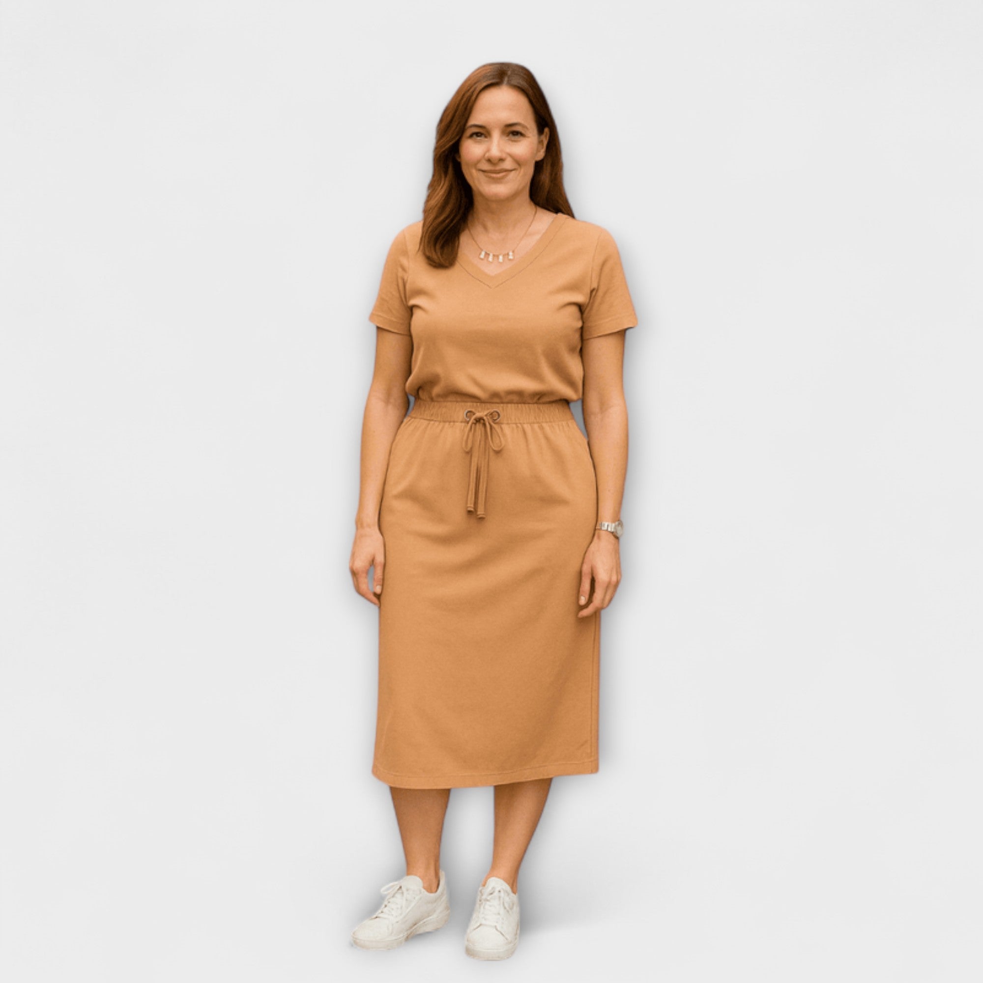 Danielle – Elegantes Top und Rock mit Rundhalsausschnitt