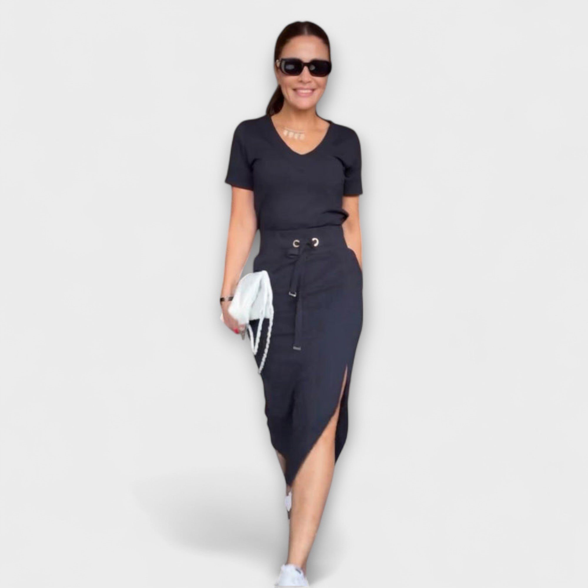 Danielle – Elegantes Top und Rock mit Rundhalsausschnitt