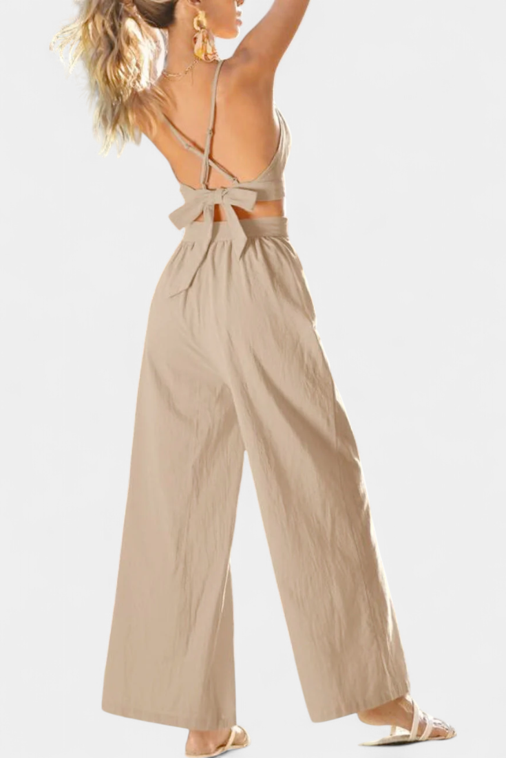 Damen-Set Valentina mit Spitzenweste und weiter Hose – Ansicht 2