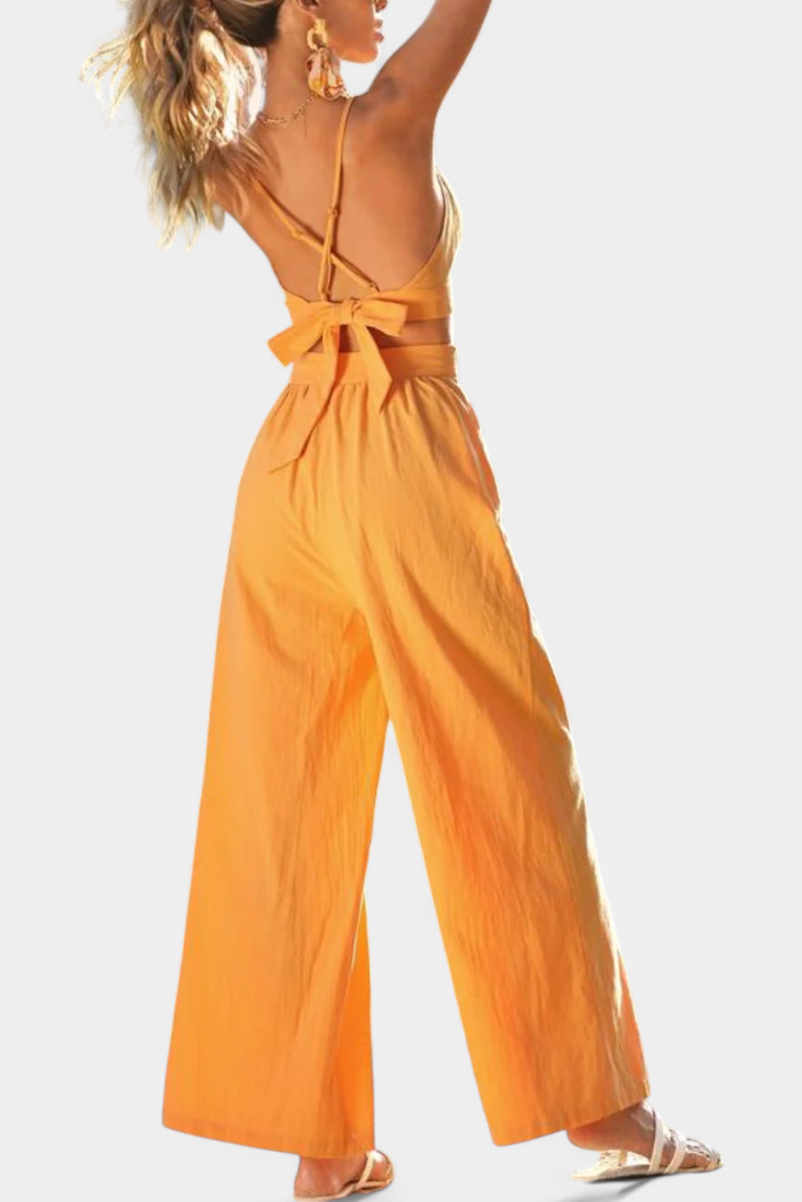 Damen-Set Valentina mit Spitzenweste und weiter Hose – Ansicht 5
