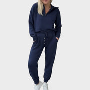 Natassa – Zweiteiliges Reise-Set mit Reißverschluss-Sweatshirt und Hose