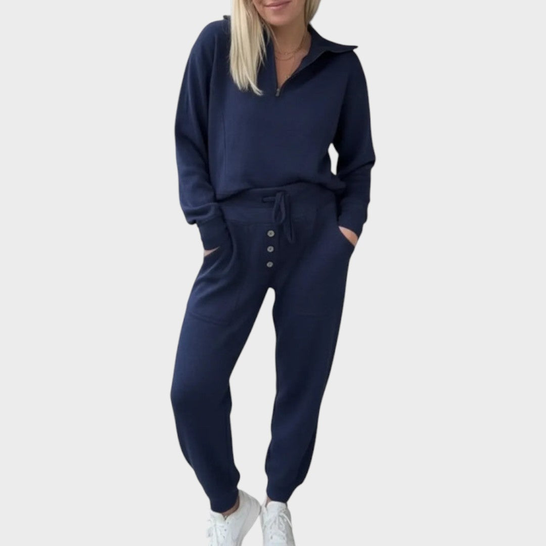 Natassa – Zweiteiliges Reise-Set mit Reißverschluss-Sweatshirt und Hose
