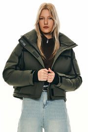 Camara – Kurze gesteppte Damen-Winterjacke mit Kapuze – Ansicht 4