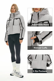 Camara – Kurze gesteppte Damen-Winterjacke mit Kapuze – Ansicht 21