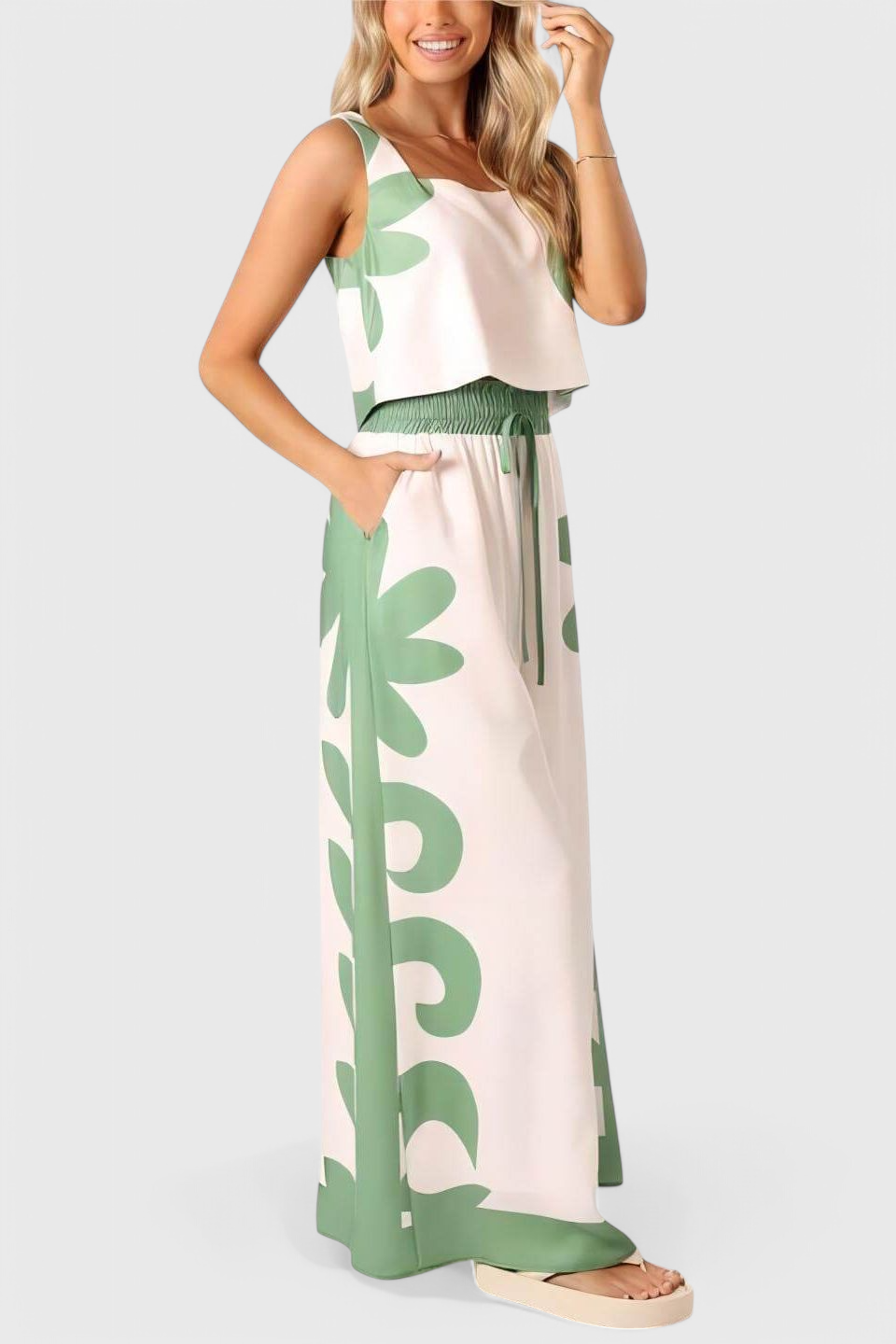 Serafina Boho Floral Ärmelloses Set