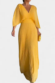 Anita – Midikleid für Damen mit Falten und V-Ausschnitt – Ansicht 5