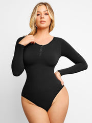 Nahtloser Modal-Body für Damen mit langen Ärmeln