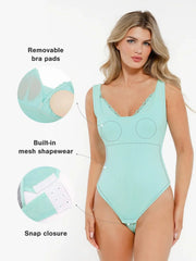 Damen-Modal-Body im Camisole-Stil mit innenliegender Spitze