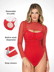 Damen-Body mit Mesh-Bolero-Set – Ansicht 2