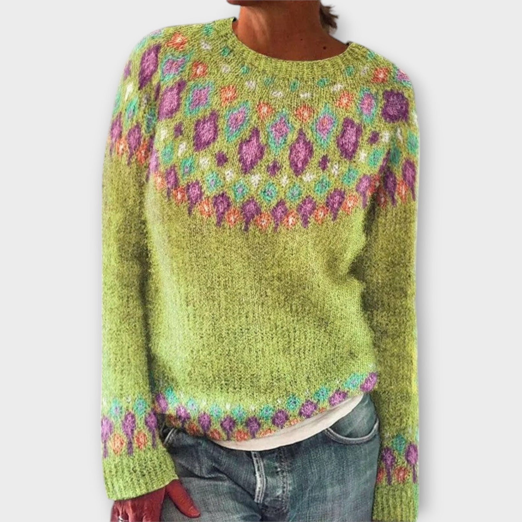 Bequemer warmer Damenpullover Devyn im Retro-Stil – Ansicht 5