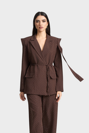 Damen-Set aus Jacke und Hose mit Strass – Ansicht 6