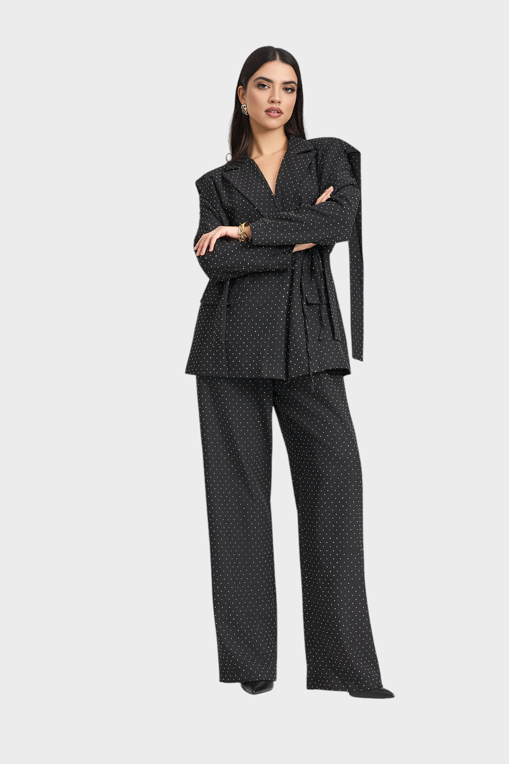 Strass-Jacke und Hose Set