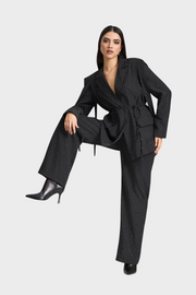 Damen-Set aus Jacke und Hose mit Strass – Ansicht 10