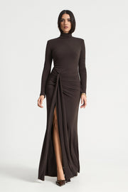 Evie – Langärmeliges Maxikleid für Damen – Ansicht 4