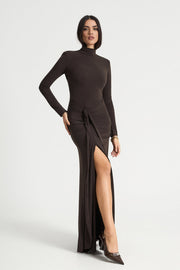 Evie – Langärmeliges Maxikleid für Damen – Ansicht 7