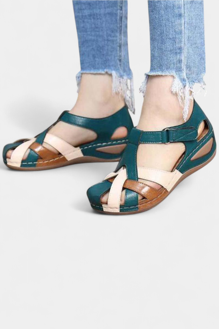 Orthopädische Damen-Sandalen Alphie im Vintage-Stil – Ansicht 2