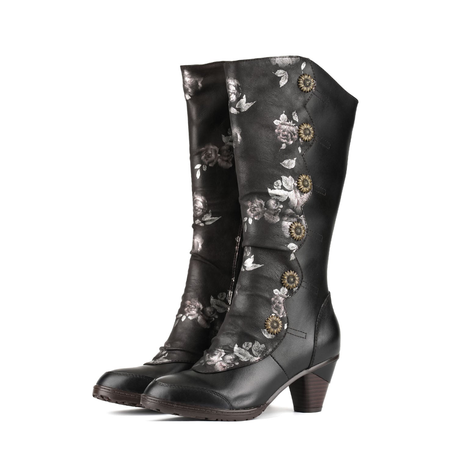 Handgefertigte Damen-Lederstiefel Vivien im Vintage-Stil – Ansicht 14
