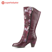 Handgefertigte Damen-Lederstiefel Vivien im Vintage-Stil – Ansicht 13