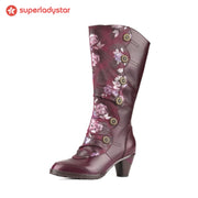 Handgefertigte Damen-Lederstiefel Vivien im Vintage-Stil – Ansicht 12