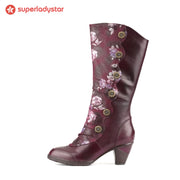 Handgefertigte Damen-Lederstiefel Vivien im Vintage-Stil – Ansicht 11