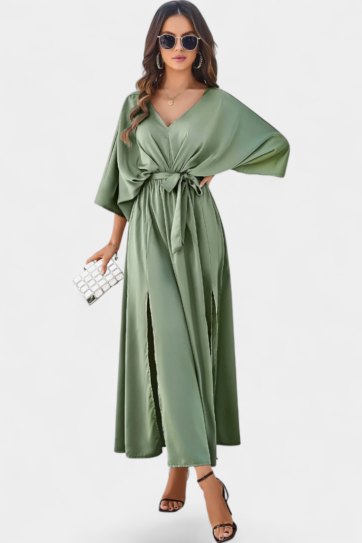 Elegantes Kleid von Milly mit Schleife und Öffnung