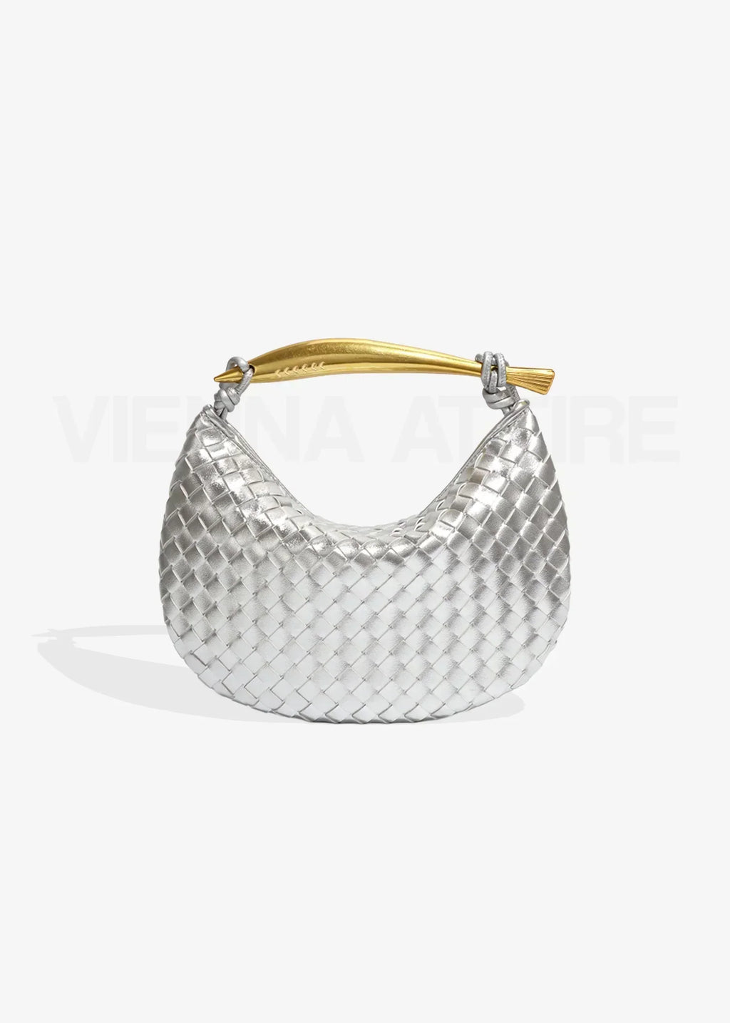 Alexandra – Gewebte Tasche mit goldenem Henkel