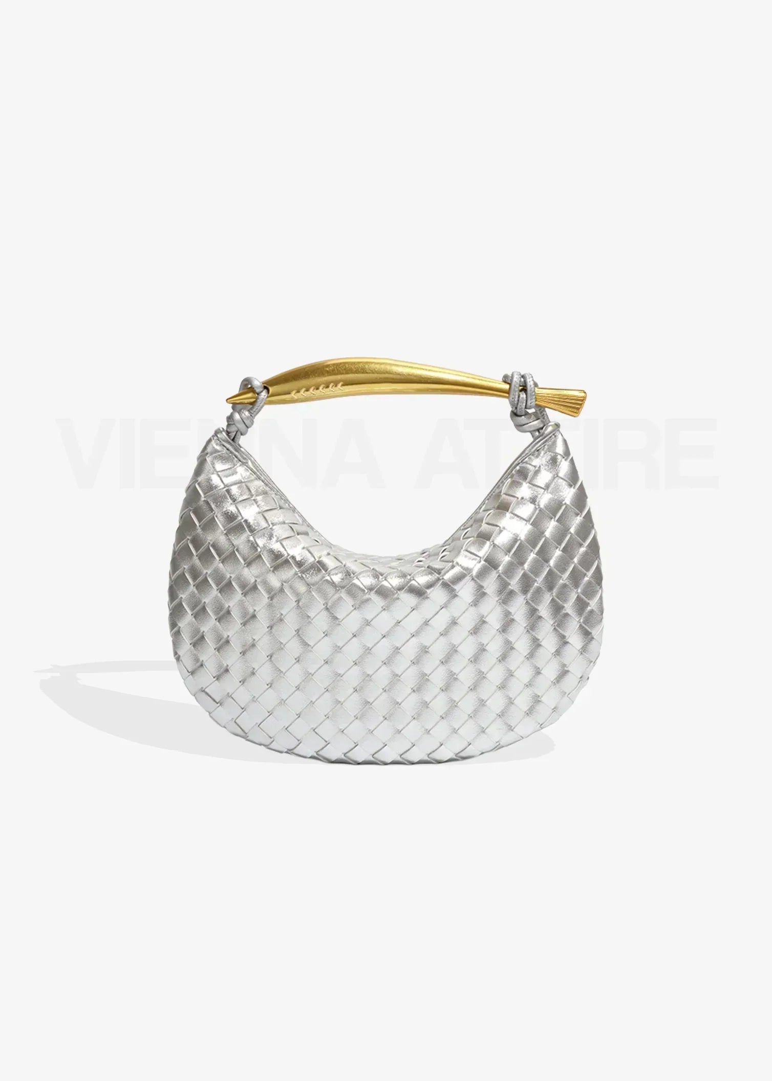 Alexandra – Gewebte Tasche mit goldenem Henkel