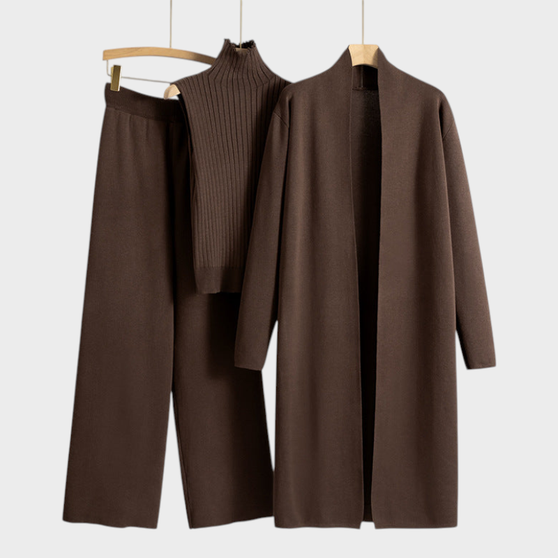 Sandra – Dreiteiliges Damen-Set mit langem Cardigan – Ansicht 7