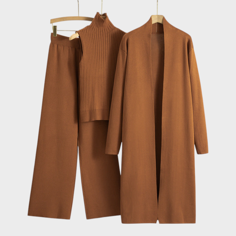 Sandra – Dreiteiliges Damen-Set mit langem Cardigan – Ansicht 9